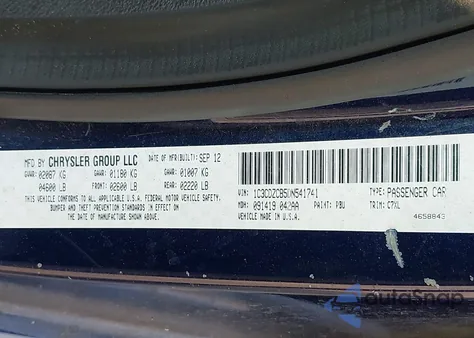 2013 Dodge Avenger Sxt from USA, damaged, VIN 1C3CDZCB5DN541741